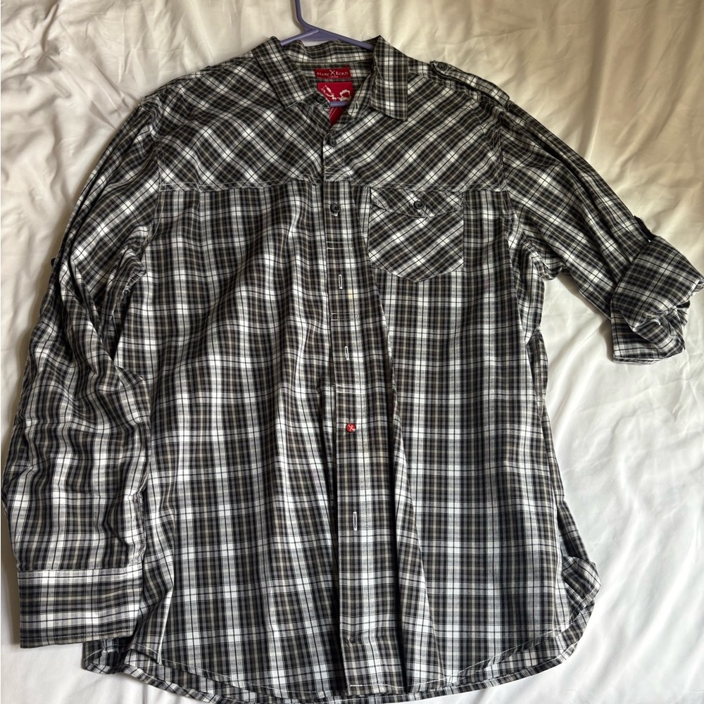 Marc Ecko Black and White Checkered Shirt